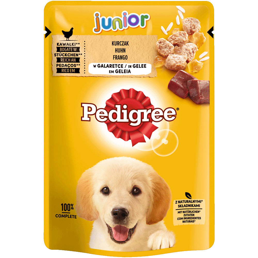 PEDIGREE® Junior mit Huhn in Gelee, Portionsbeutel 100g