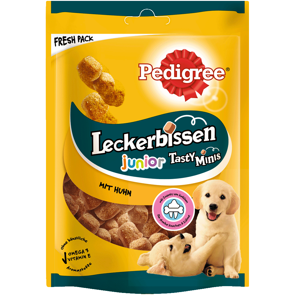 PEDIGREE® Leckerbissen Tasty Minis Junior mit Huhn, 125g